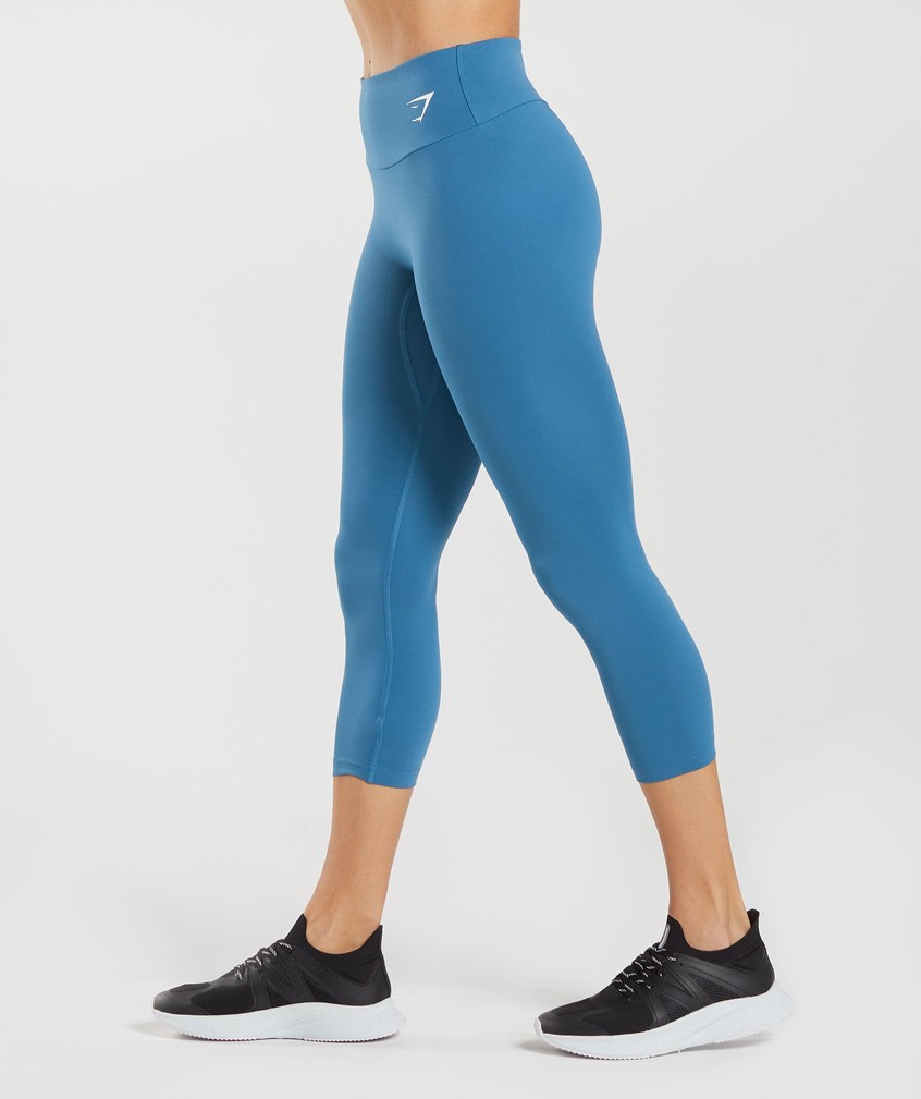 Blue Women's Gymshark Training 7/8 Leggings | USA-05918