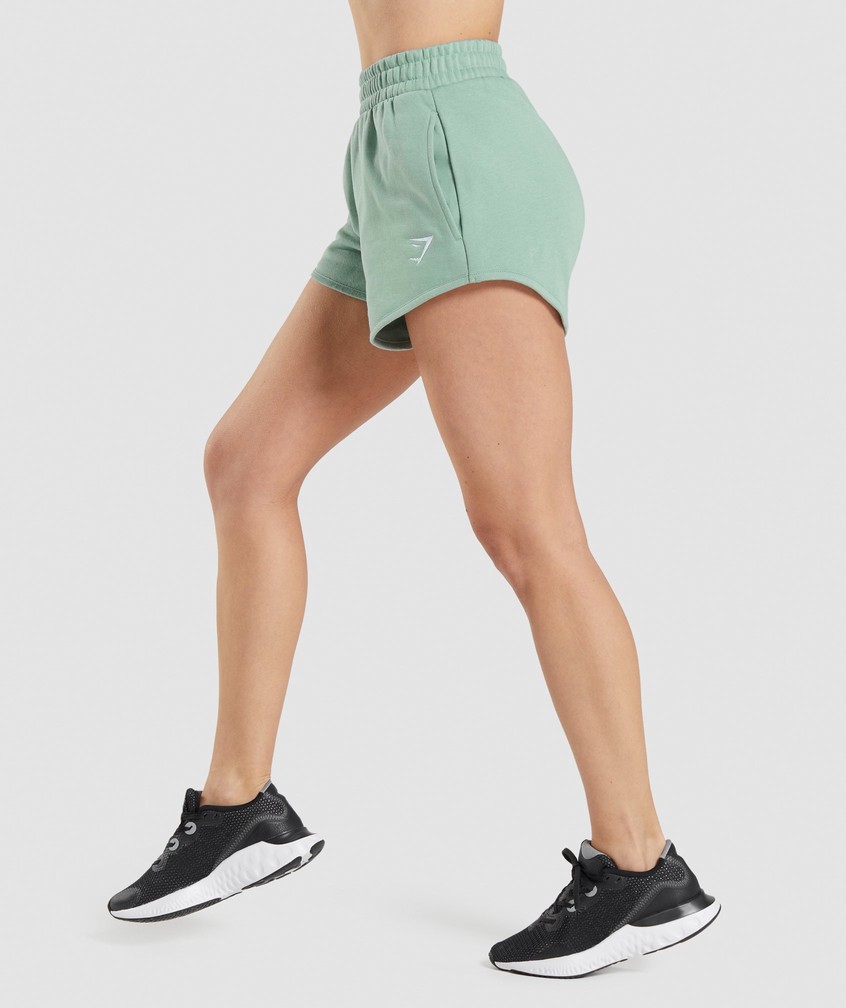 Blue Women's Gymshark Training Sweat Shorts | USA-58402