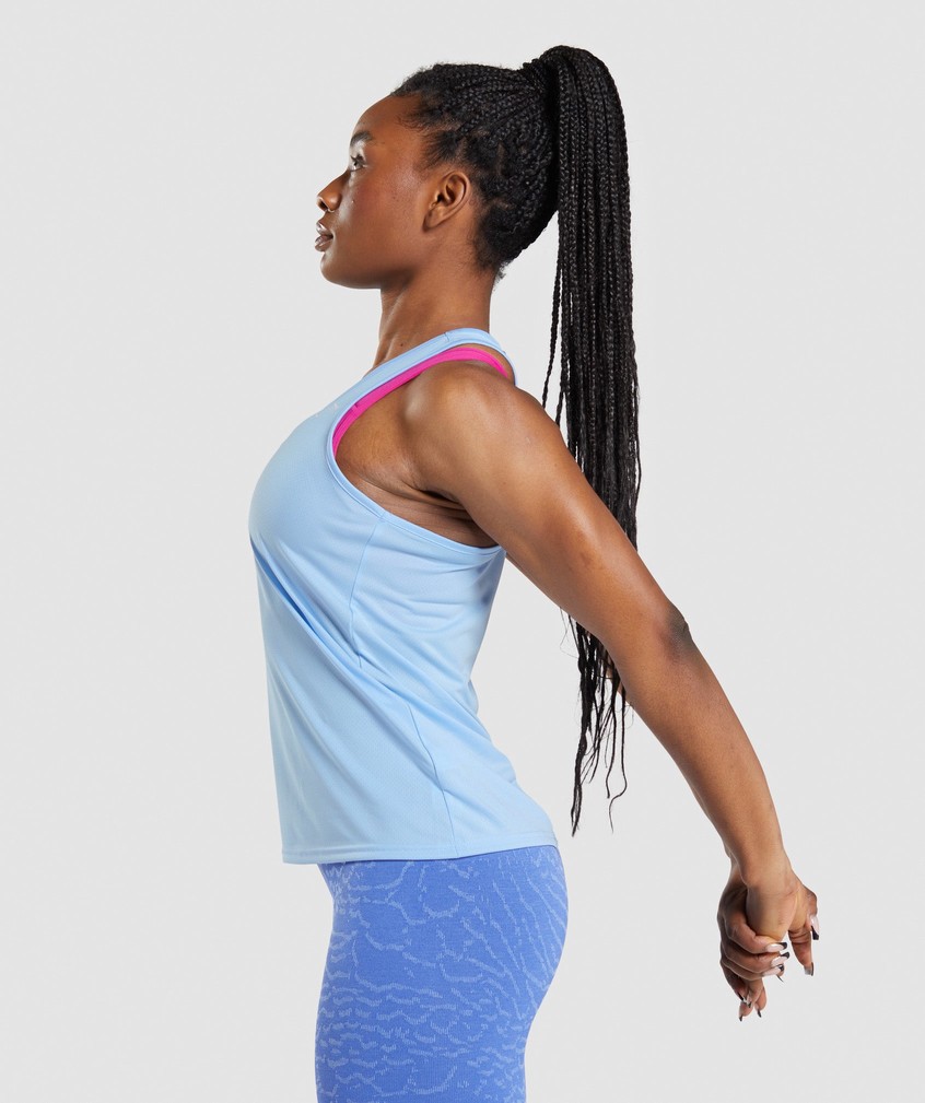 Blue Women's Gymshark Training Vest | USA-71682