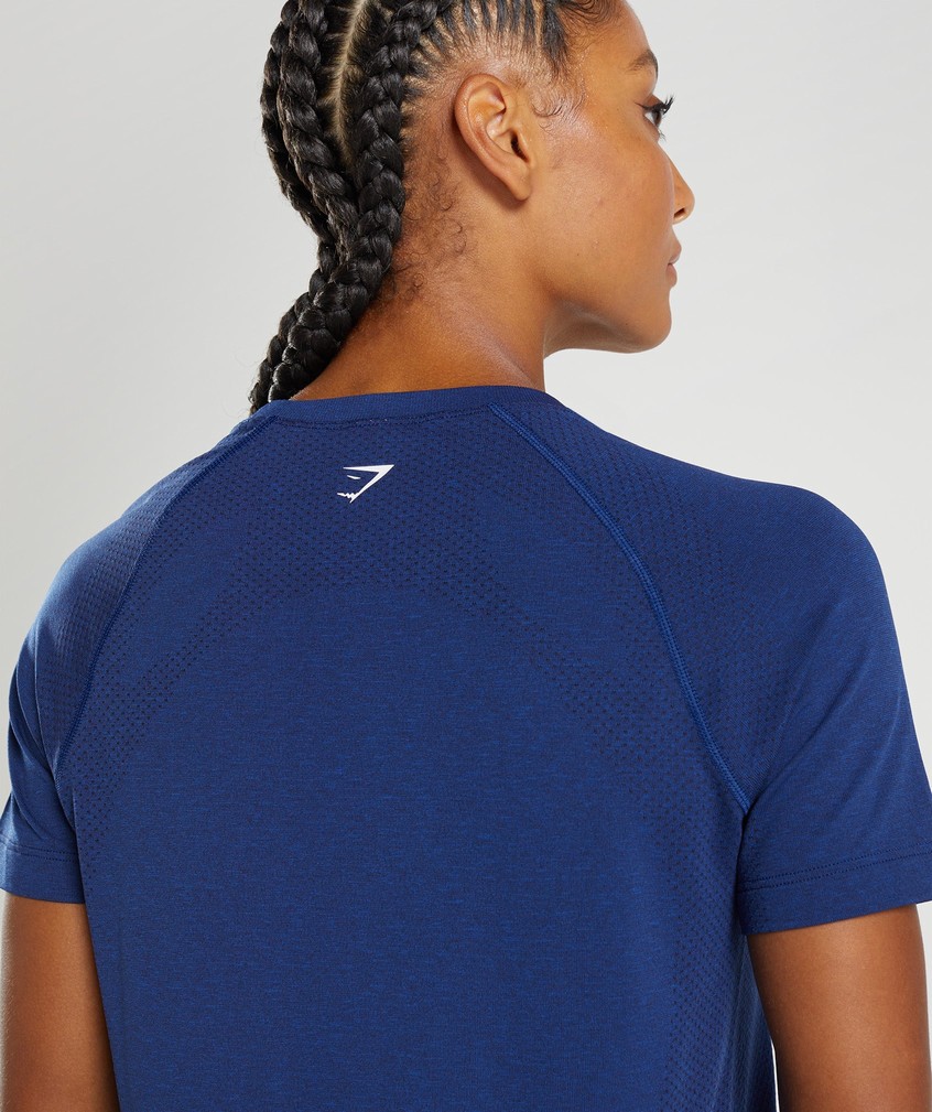 Blue Women's Gymshark Vital Seamless 2.0 Light T-Shirts | USA-09432