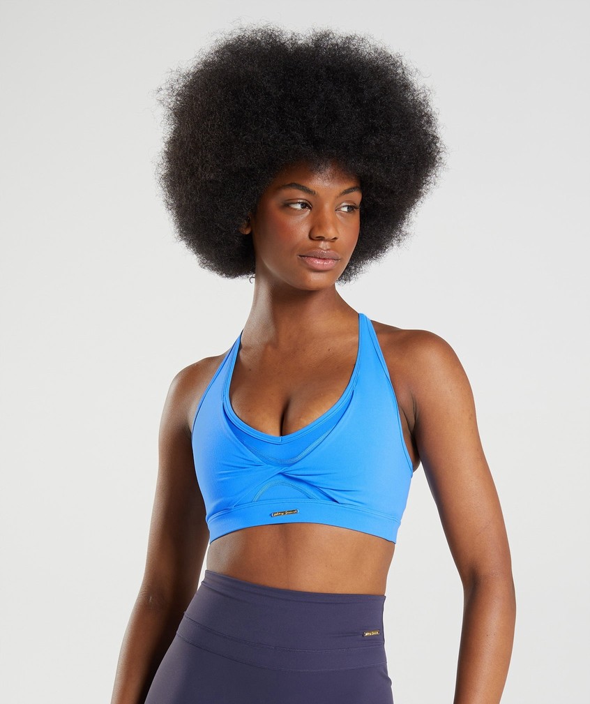 Blue Women's Gymshark Whitney Mesh Sports Bra | USA-04237