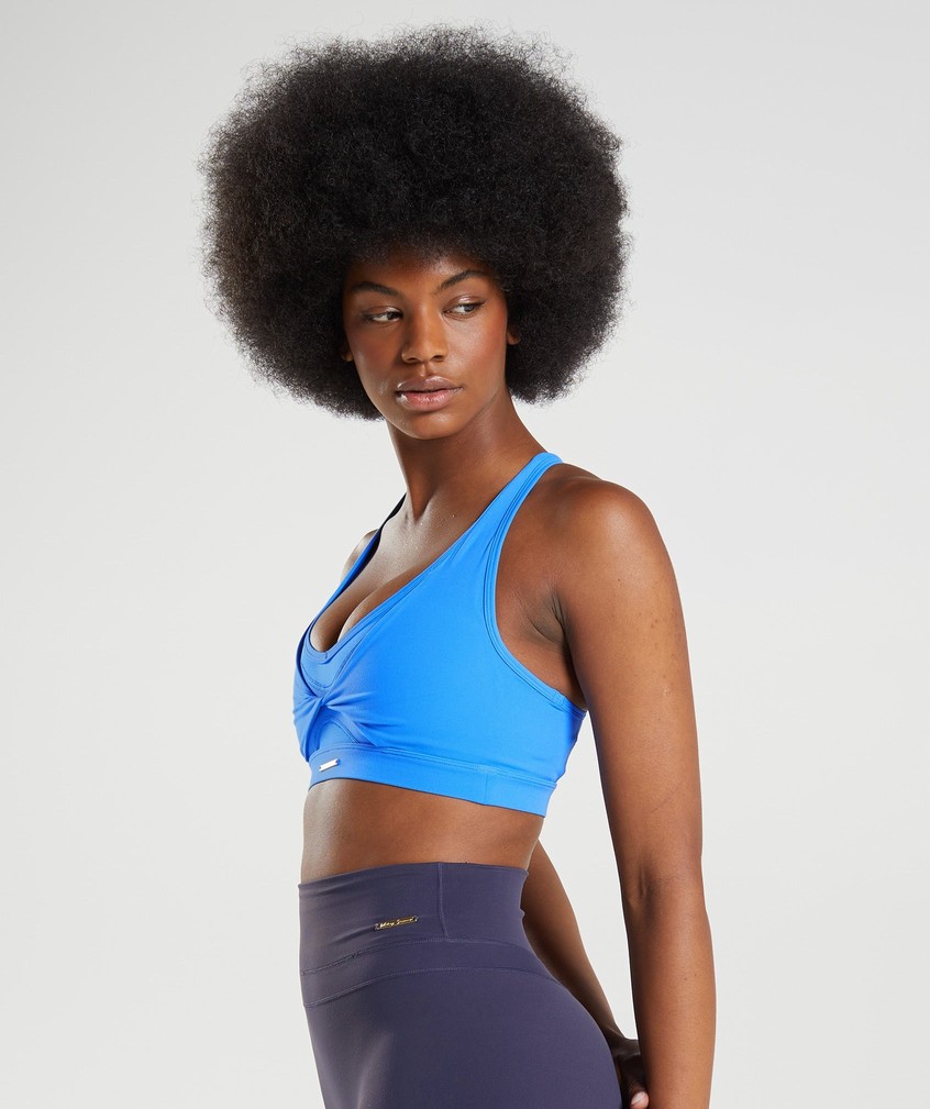 Blue Women's Gymshark Whitney Mesh Sports Bra | USA-04237