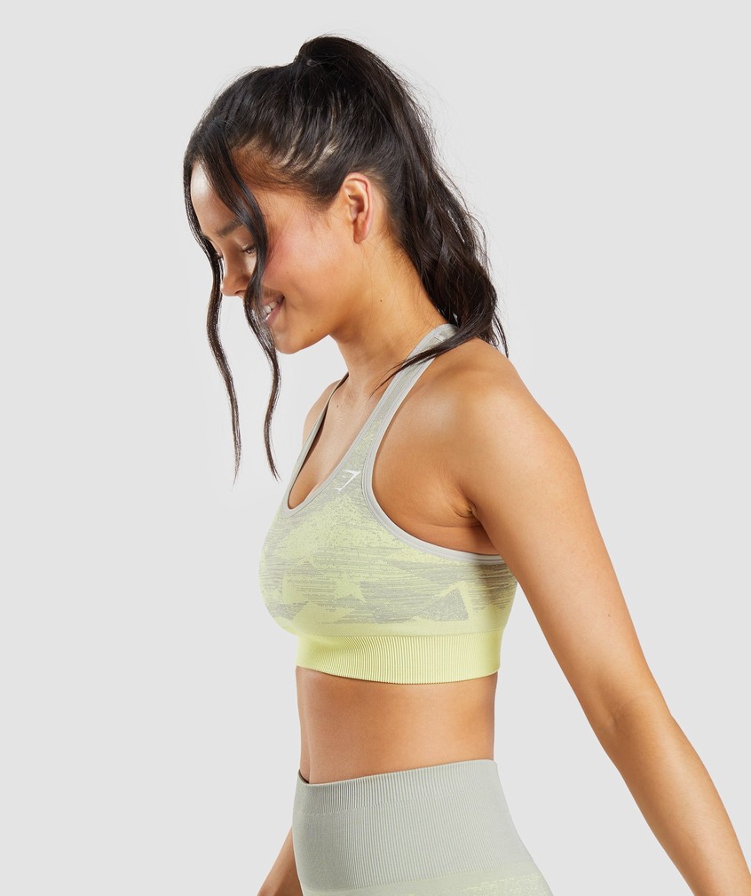 Brown Grey Women's Gymshark Adapt Ombre Seamless Sports Bra | USA-49275