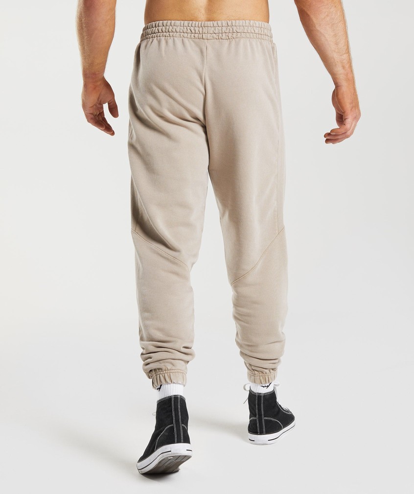 Brown Men's Gymshark Power Washed Joggers | USA-40716