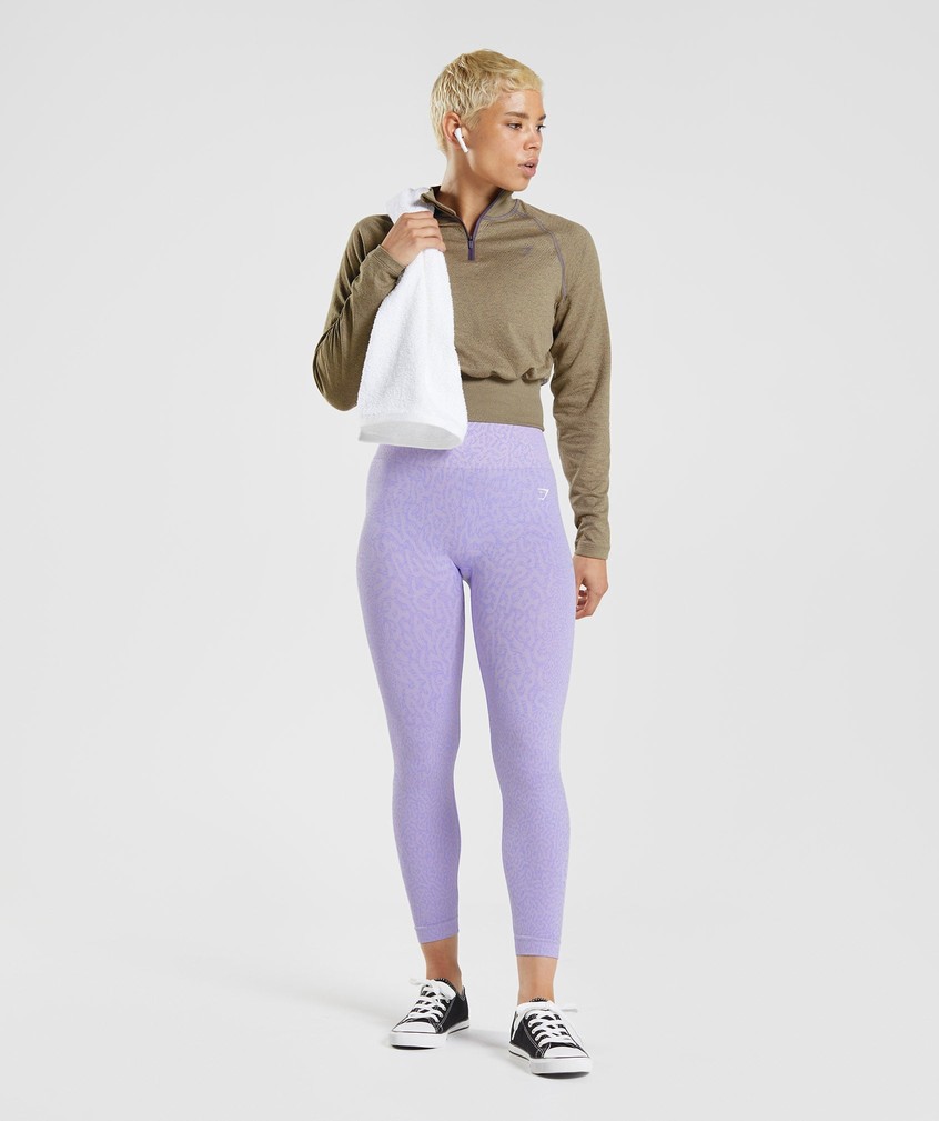 Brown / Purple Women's Gymshark 315 Long Sleeve Warmup Top Pullover | USA-25401