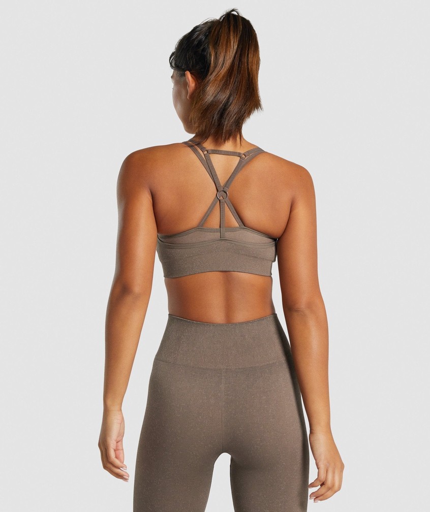 Brown Women's Gymshark Adapt Fleck Seamless Sports Bra | USA-26847