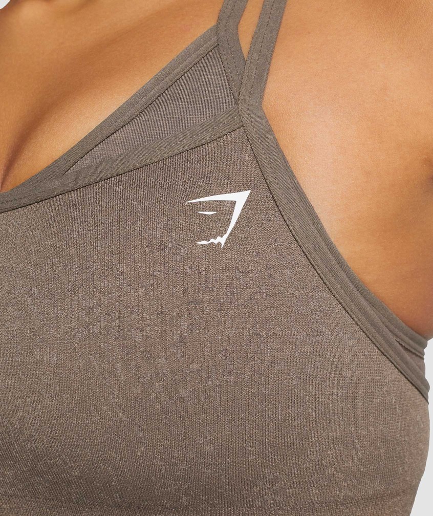 Brown Women's Gymshark Adapt Fleck Seamless Sports Bra | USA-26847