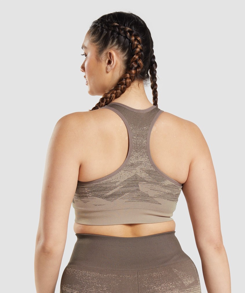 Brown Women's Gymshark Adapt Ombre Seamless Sports Bra | USA-12083