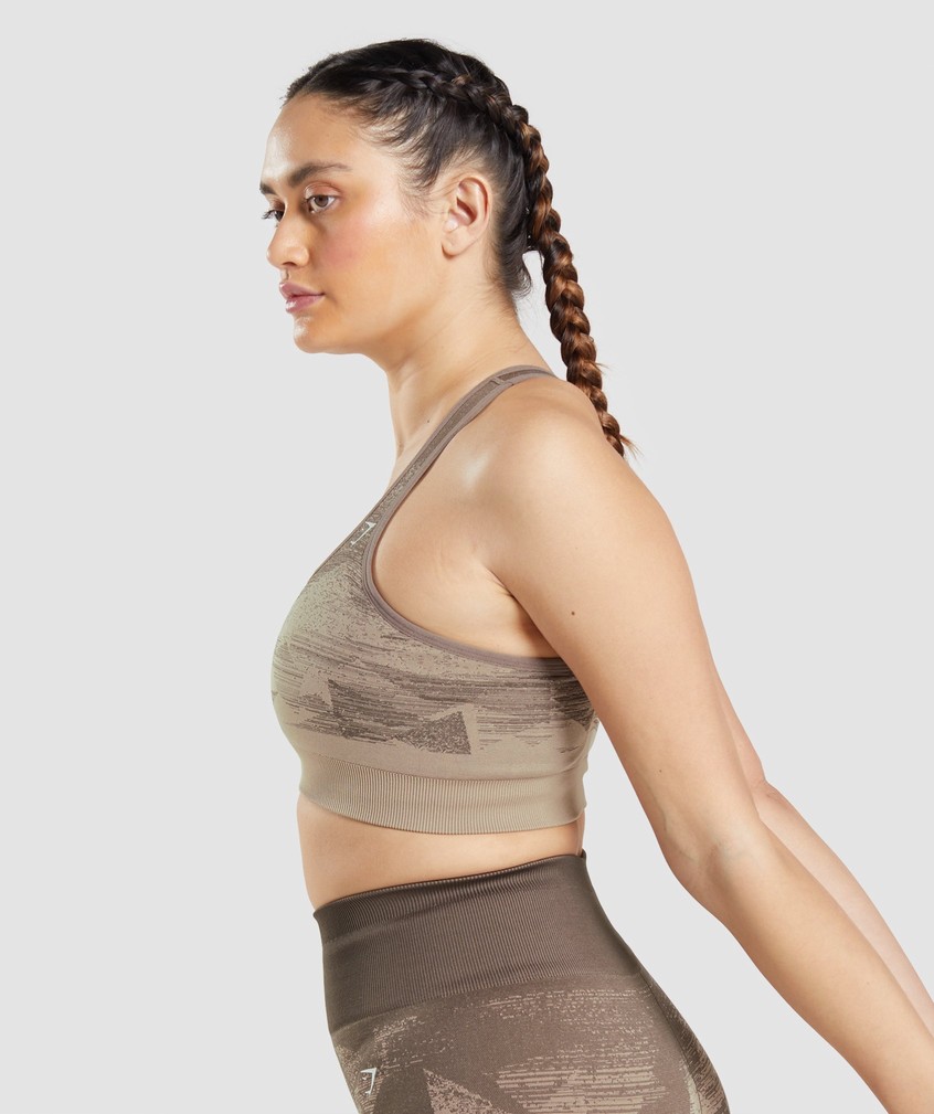 Brown Women's Gymshark Adapt Ombre Seamless Sports Bra | USA-12083