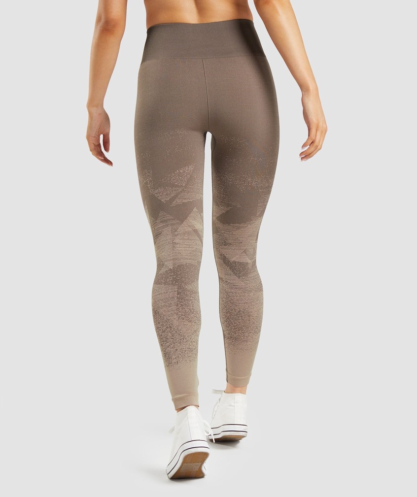 Brown Women's Gymshark Adapt Ombre Seamless Leggings | USA-85074