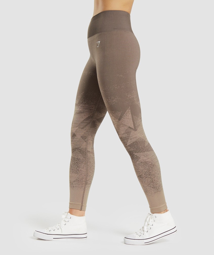 Brown Women's Gymshark Adapt Ombre Seamless Leggings | USA-85074