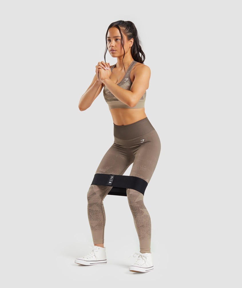 Brown Women's Gymshark Adapt Ombre Seamless Leggings | USA-85074