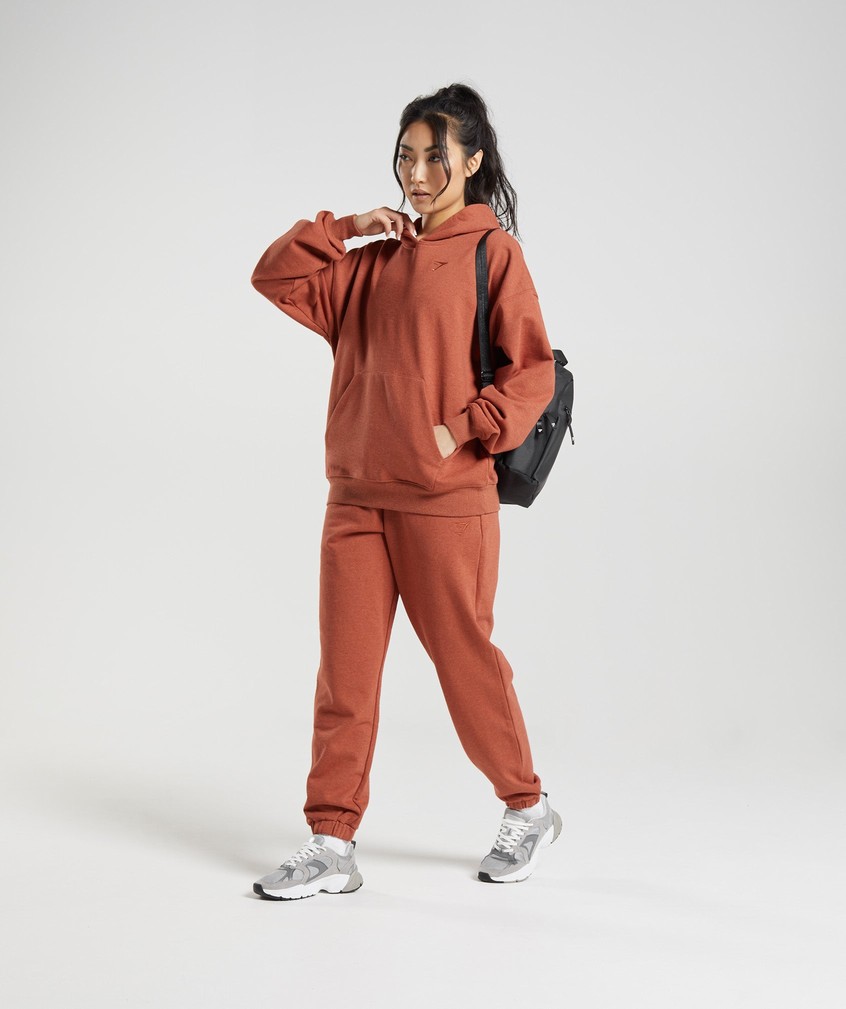 Brown Women's Gymshark Rest Day Sweats Hoodie | USA-31856