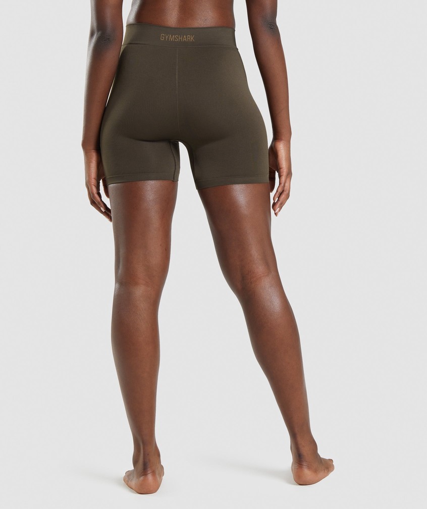 Brown Women's Gymshark Seamless Boxers Bikini Bottoms | USA-61790