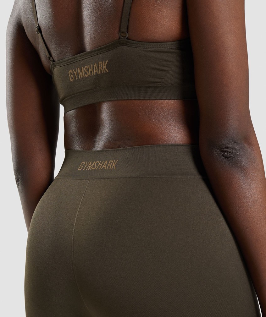 Brown Women's Gymshark Seamless Boxers Bikini Bottoms | USA-61790