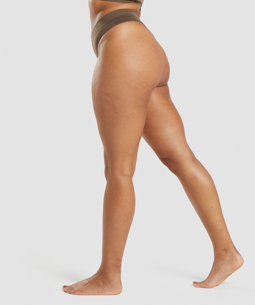 Brown Women's Gymshark Seamless High Rise Thong | USA-92716