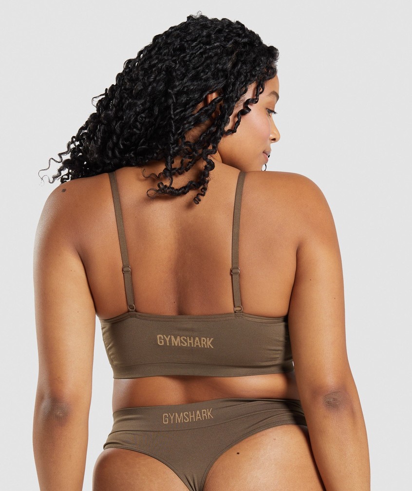 Brown Women's Gymshark Seamless Low Neck Bralette | USA-98763