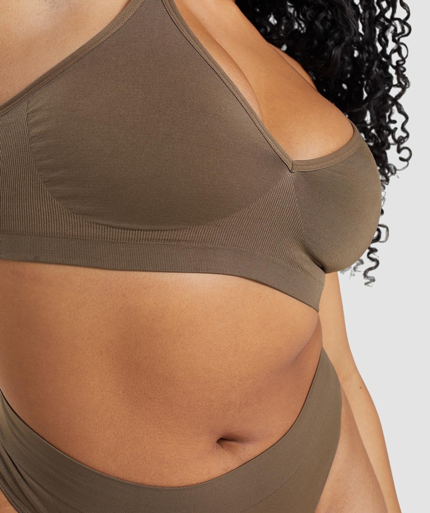 Brown Women's Gymshark Seamless Low Neck Bralette | USA-98763