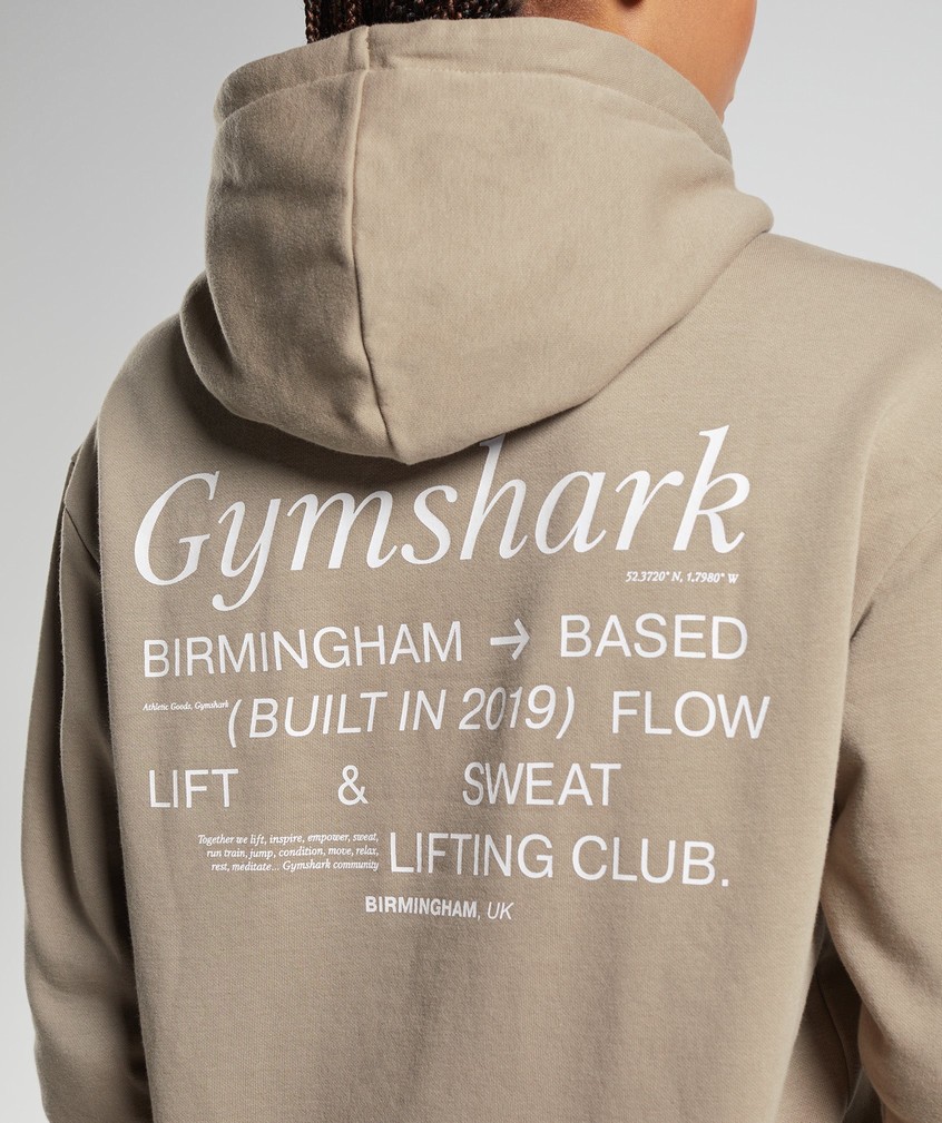 Brown Women's Gymshark Social Club Oversized Hoodie | USA-50324