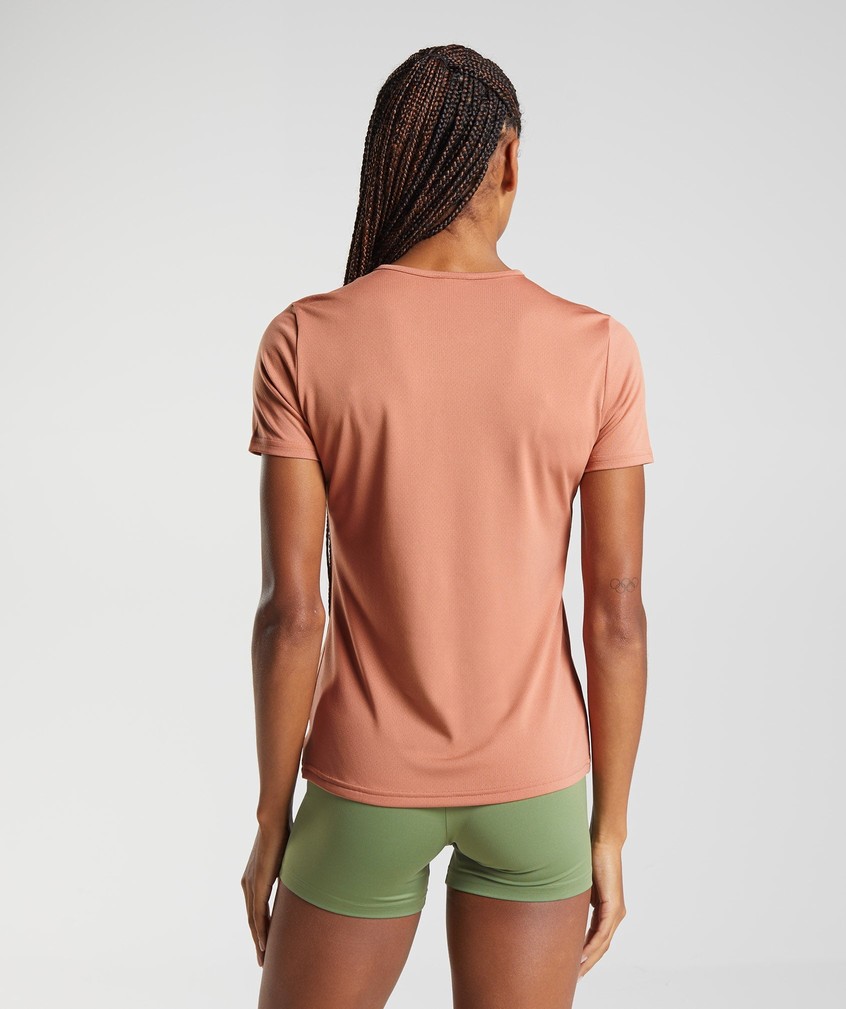 Brown Women's Gymshark Training T-Shirts | USA-82096