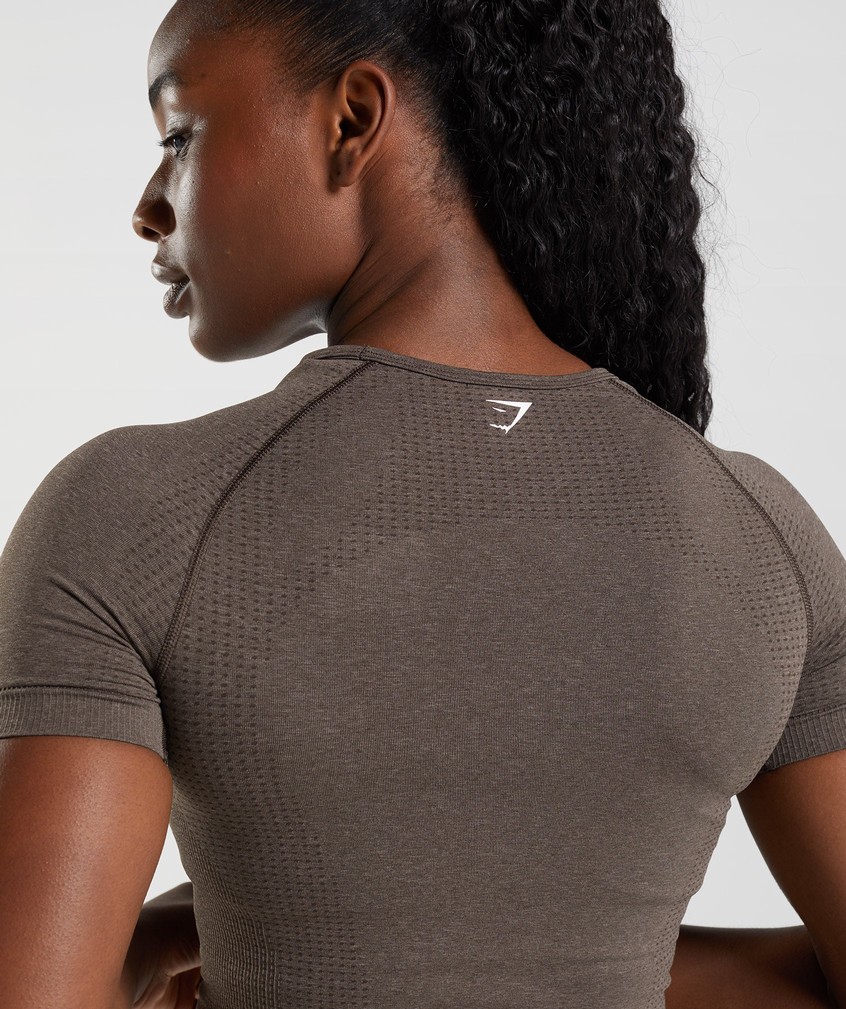 Brown Women's Gymshark Vital Seamless 2.0 T-Shirts | USA-09574