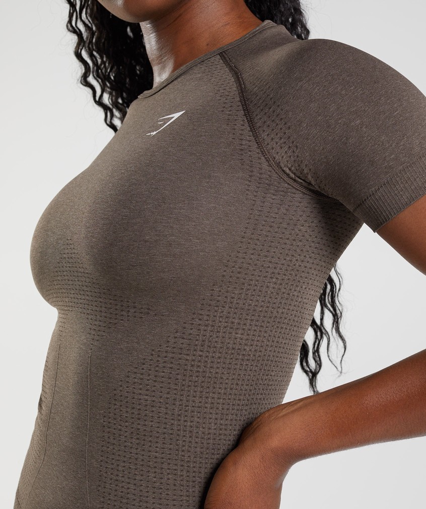 Brown Women's Gymshark Vital Seamless 2.0 T-Shirts | USA-09574