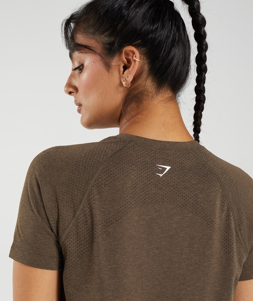 Brown Women's Gymshark Vital Seamless 2.0 Light T-Shirts | USA-21406