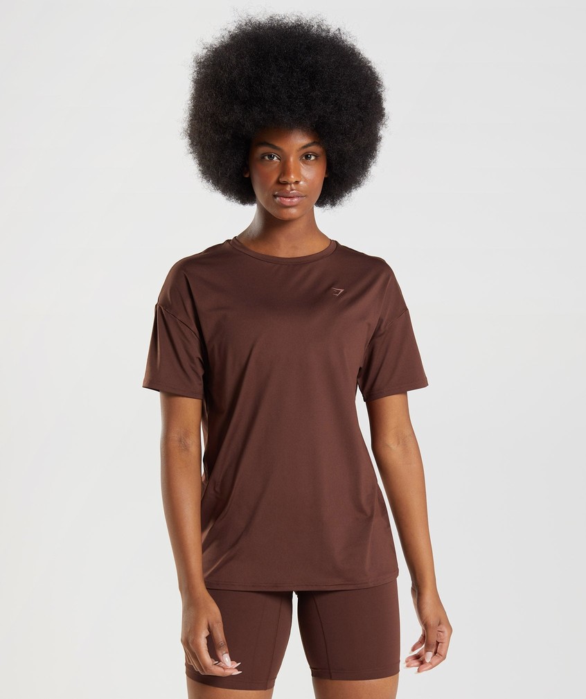 Brown Women's Gymshark Whitney Oversized T-Shirts | USA-42581