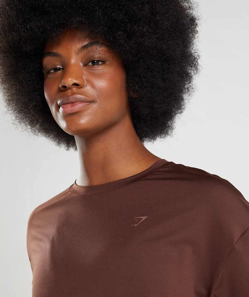 Brown Women's Gymshark Whitney Oversized T-Shirts | USA-42581