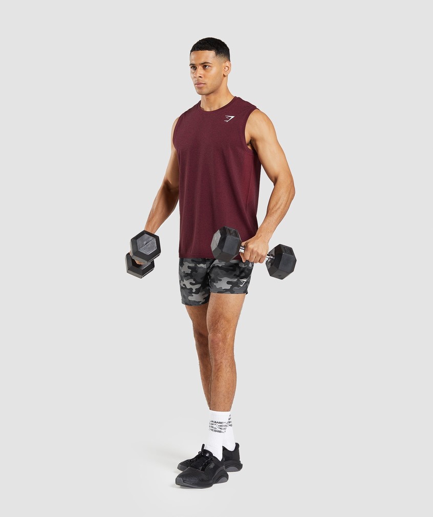 Burgundy Red Men's Gymshark Arrival Seamless Tank | USA-79645