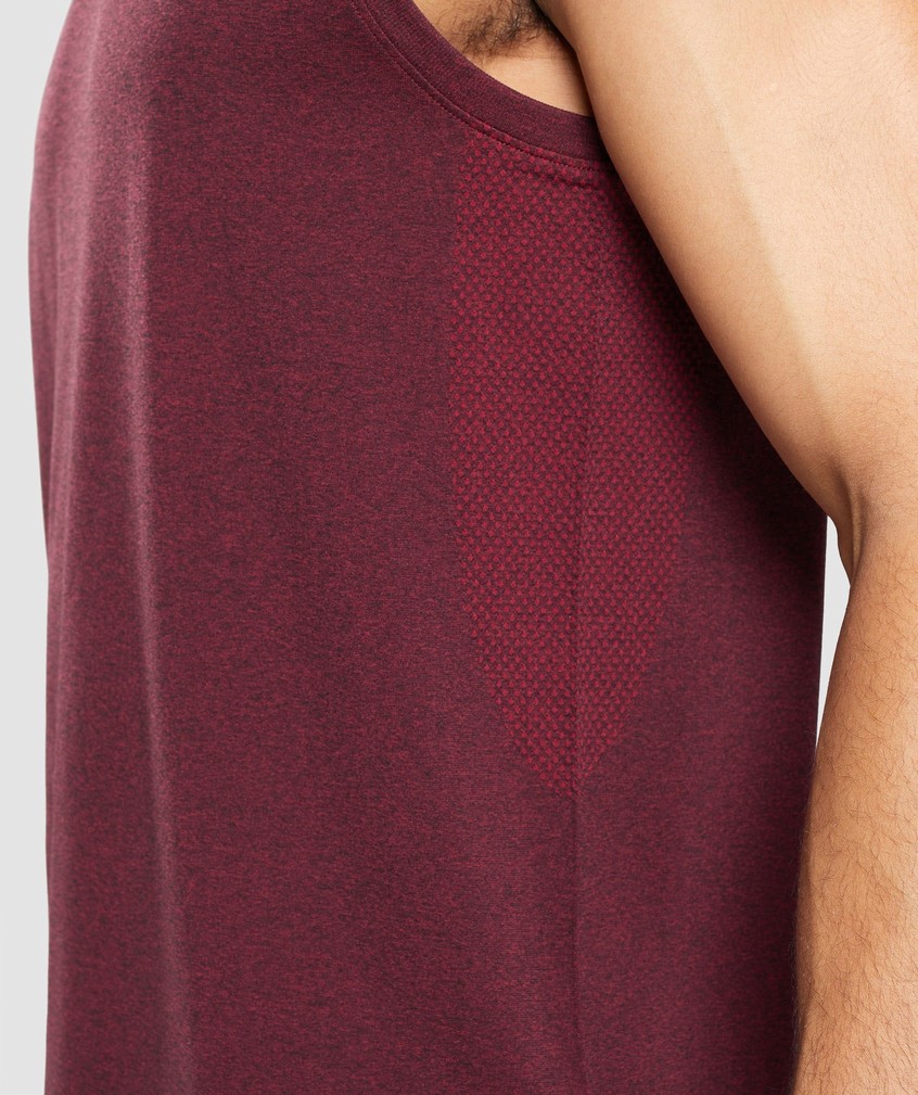 Burgundy Red Men's Gymshark Arrival Seamless Tank | USA-79645