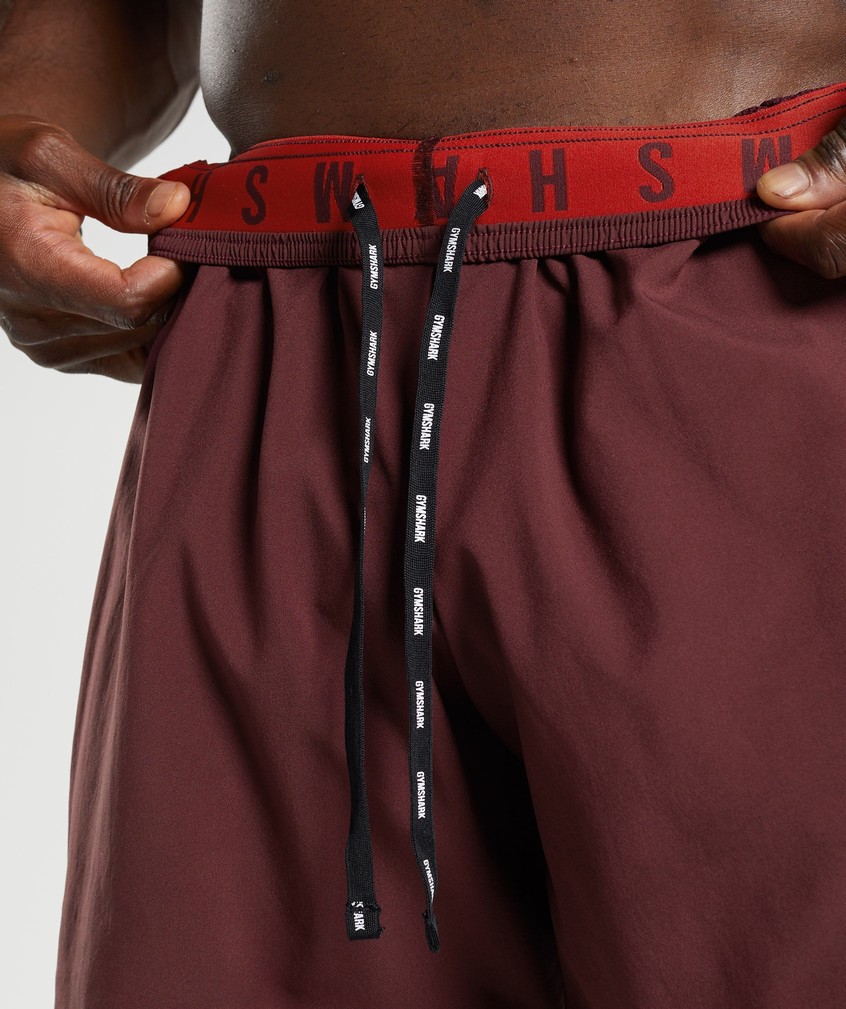 Burgundy / Red Men's Gymshark Sport Shorts | USA-90386