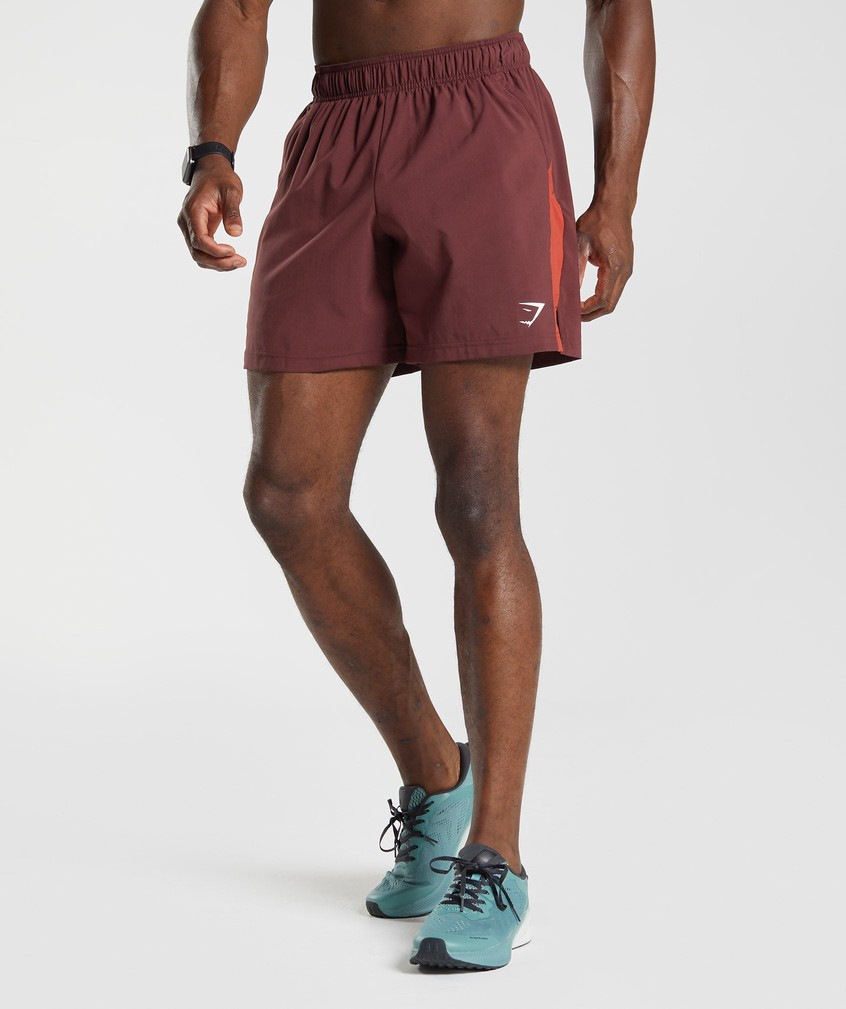 Burgundy / Red Men\'s Gymshark Sport Shorts | USA-90386