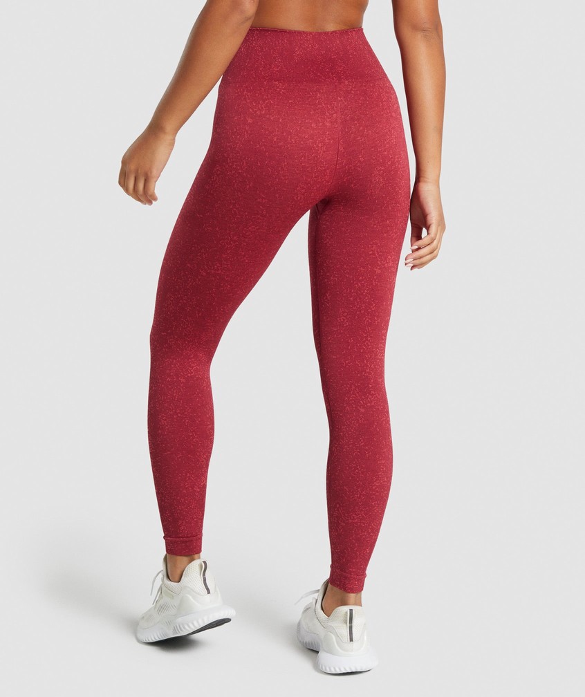 Burgundy Women's Gymshark Adapt Fleck Seamless Leggings | USA-95213