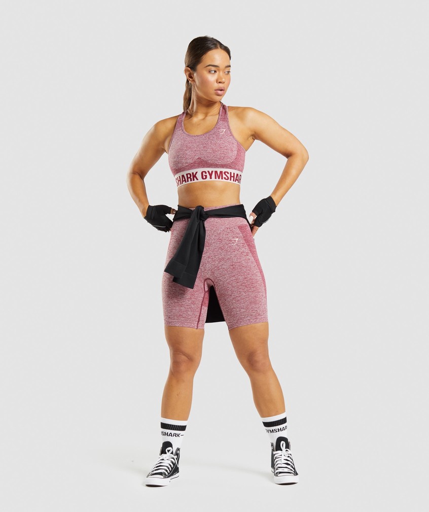 Burgundy Women's Gymshark Flex Cycling Shorts | USA-36820