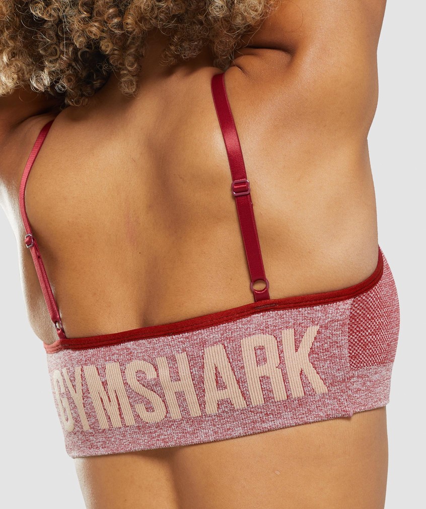 Burgundy Women's Gymshark Flex Strappy Sports Bra | USA-87192