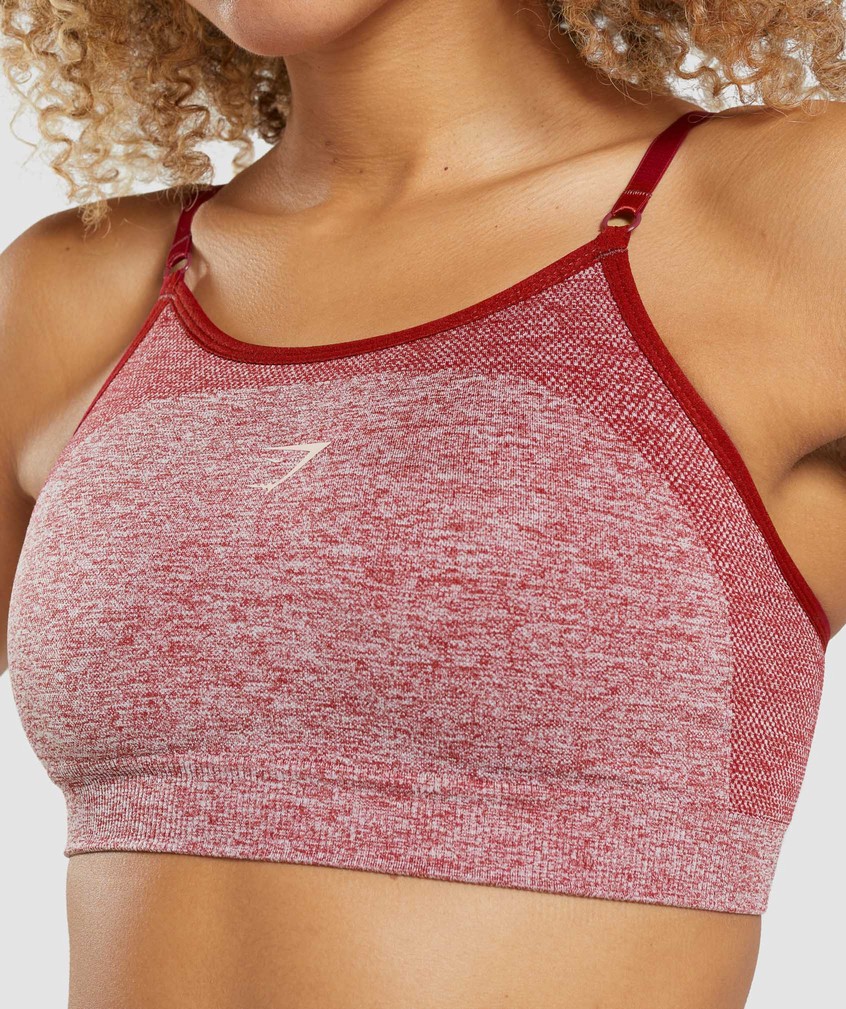 Burgundy Women's Gymshark Flex Strappy Sports Bra | USA-87192