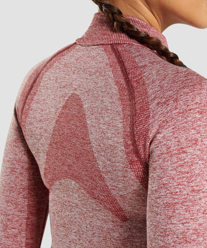 Burgundy Women's Gymshark Flex Zip Through Jackets | USA-17643