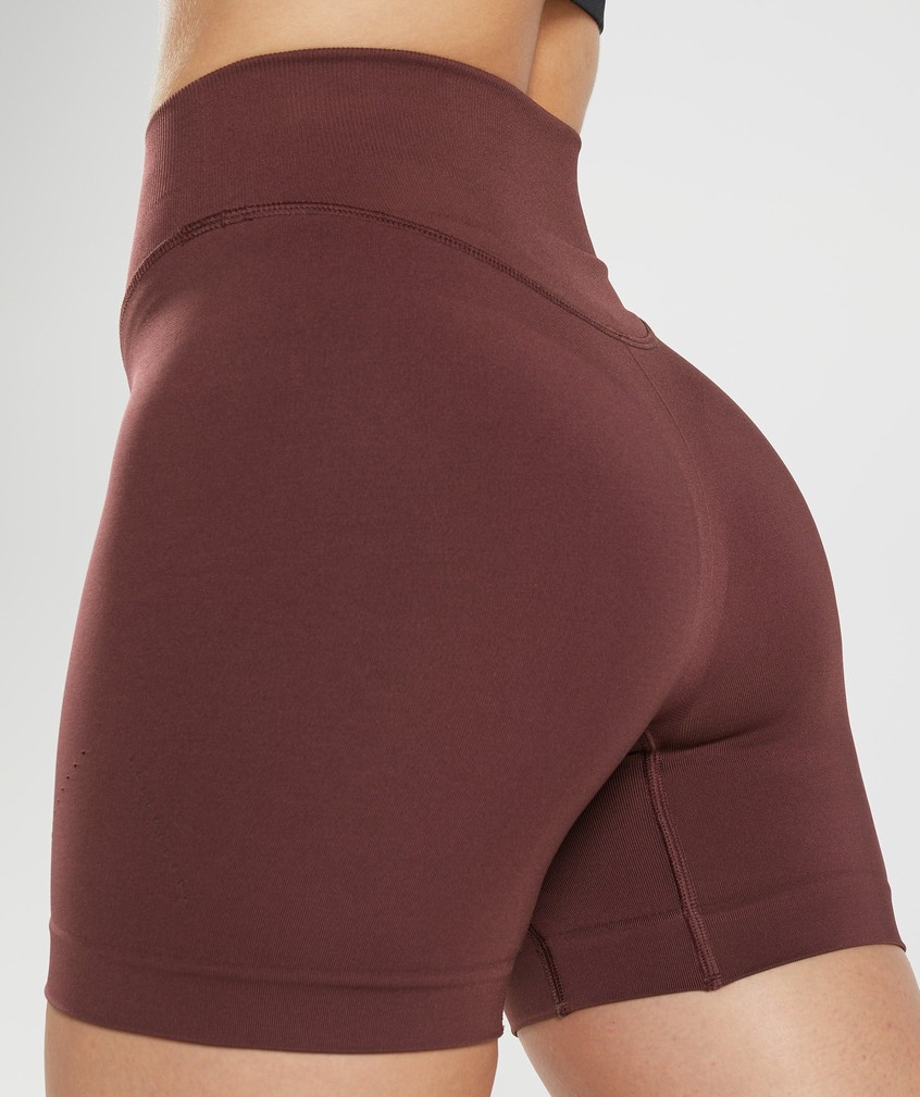 Burgundy Women's Gymshark Sweat Seamless Sculpt Shorts | USA-23809