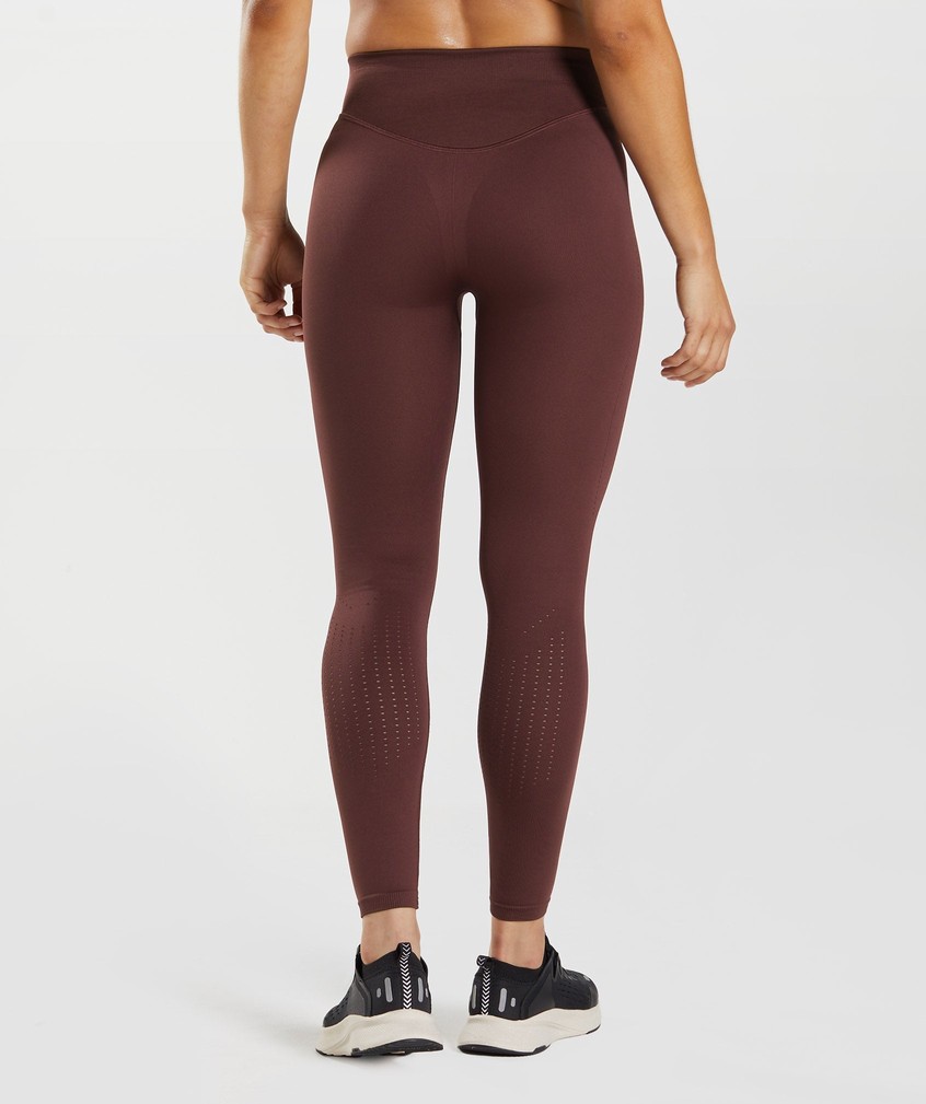 Burgundy Women's Gymshark Sweat Seamless Sculpt Leggings | USA-81073