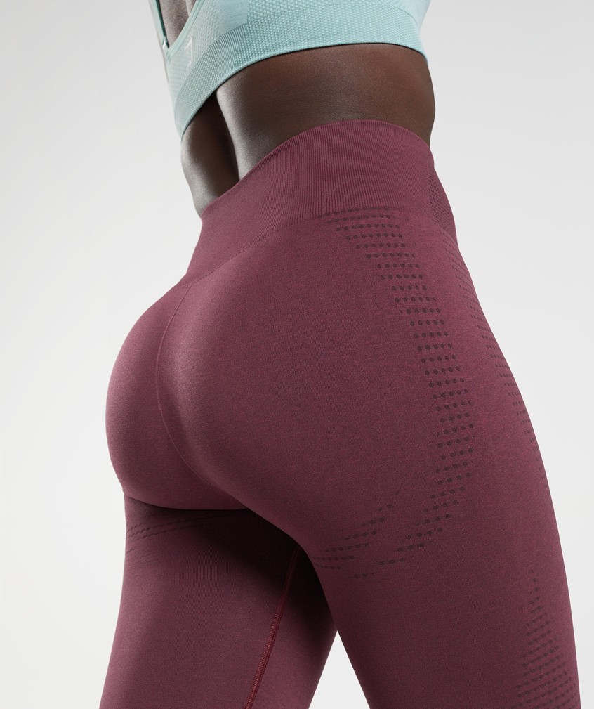 Burgundy Women's Gymshark Vital Seamless 2.0 Leggings | USA-30469