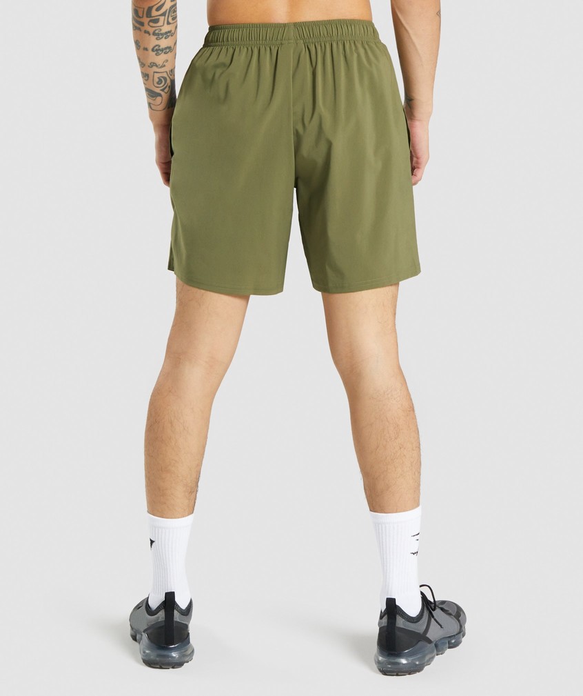 Dark Green Men's Gymshark Arrival Shorts | USA-29701