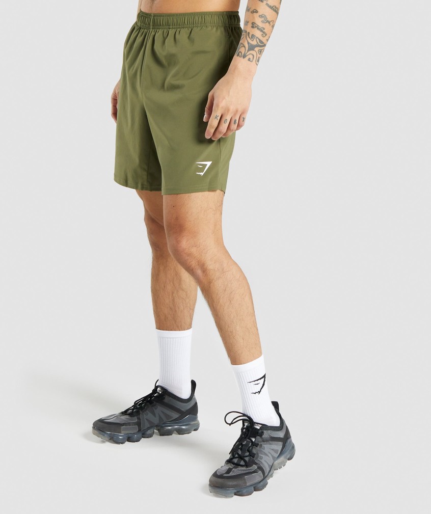 Dark Green Men's Gymshark Arrival Shorts | USA-29701