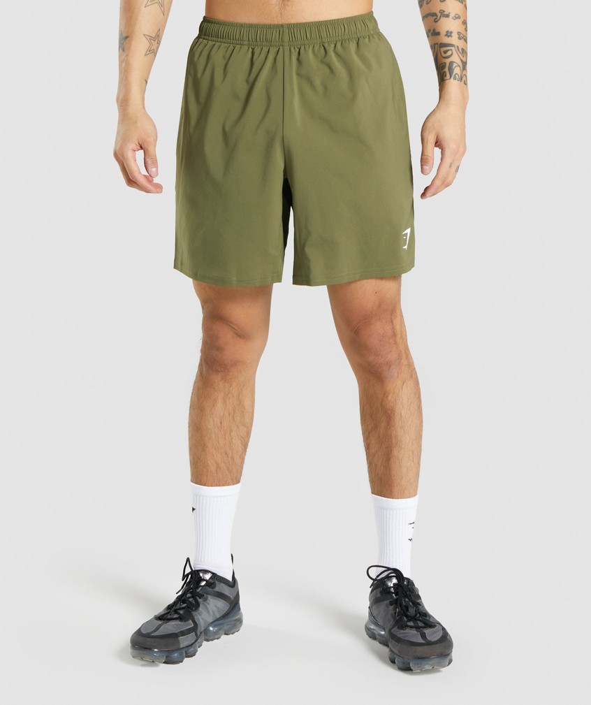 Dark Green Men\'s Gymshark Arrival Shorts | USA-29701