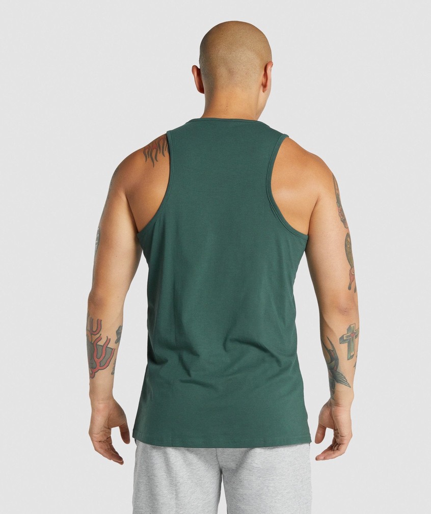 Dark Green Men's Gymshark Critical 2.0 Tank | USA-32610