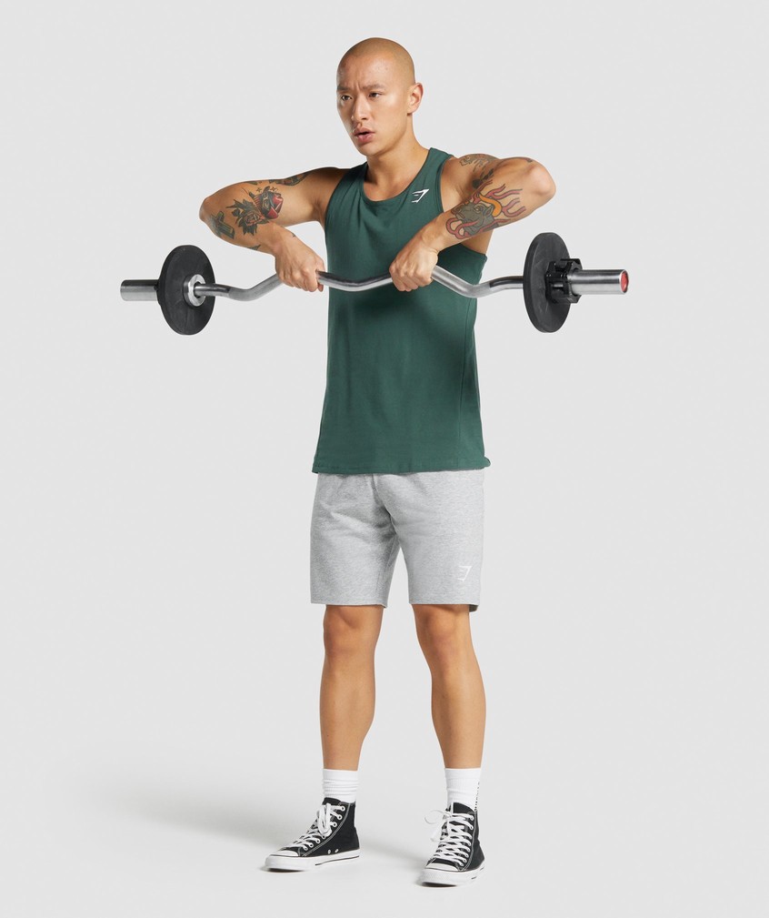 Dark Green Men's Gymshark Critical 2.0 Tank | USA-32610