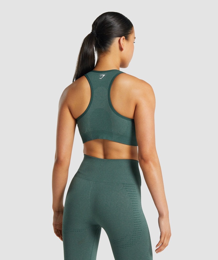 Dark Green Women's Gymshark Vital Seamless 2.0 Sports Bra | USA-15394