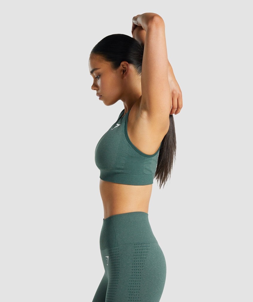 Dark Green Women's Gymshark Vital Seamless 2.0 Sports Bra | USA-15394