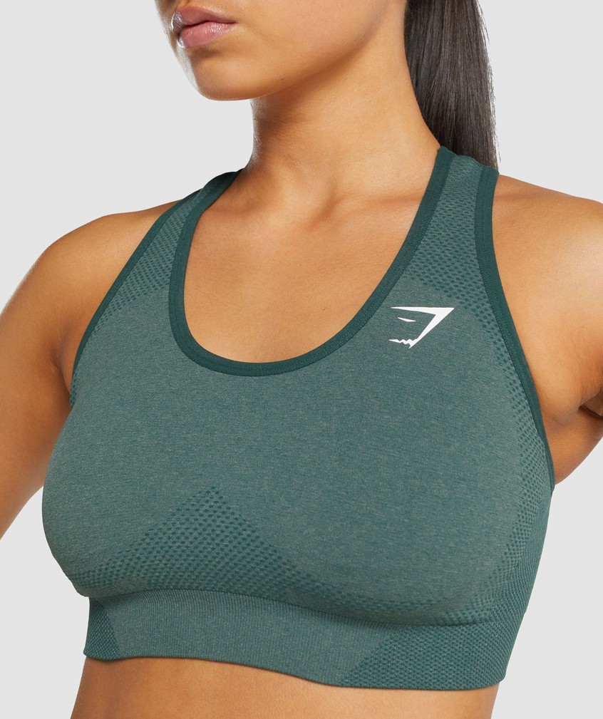 Dark Green Women's Gymshark Vital Seamless 2.0 Sports Bra | USA-15394