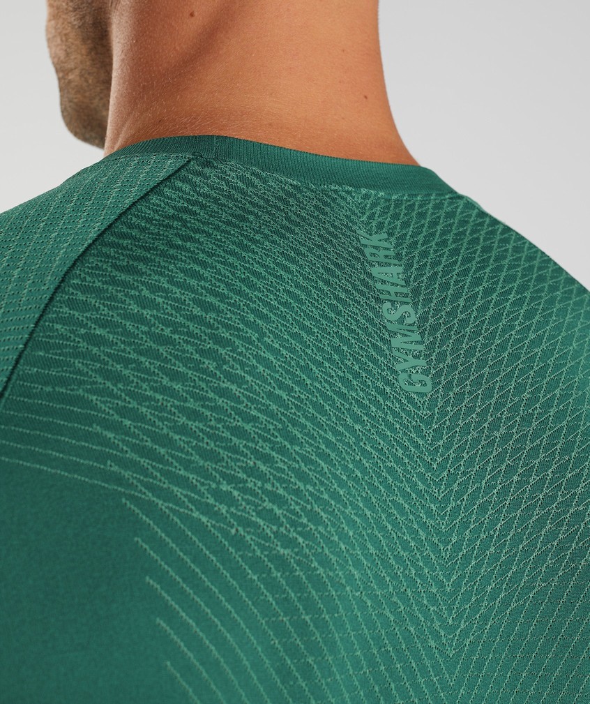 Green Men's Gymshark Apex Seamless Long Sleeve T-Shirts | USA-92607